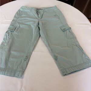 Eddie Bauer Women’s Aqua Blue Green Capri 10P 100% Cotton